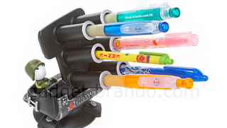 Stationary Troop Defends Your Desktop With Pen and Tape Artillery